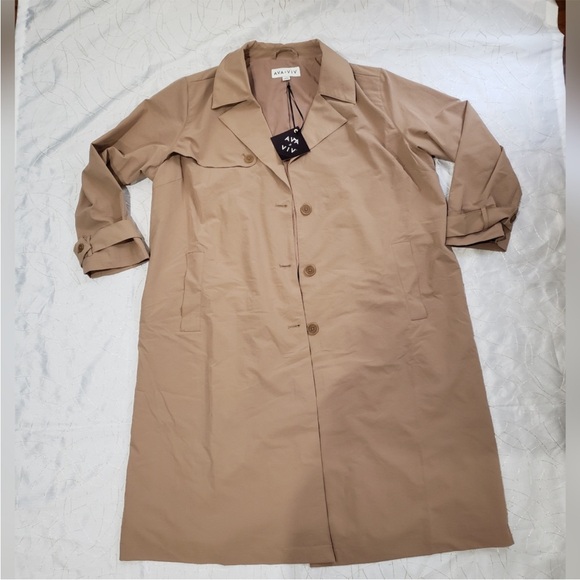 Ava & Viv Classic Beige Coat - Picture 2 of 11